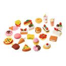 25PCS Pencil Erasers Assorted Food Cake Dessert Puzzle Toys Earsers For Kid L9S6