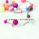 Fashion 50 Pcs Ball Belly Button Jewelry Ring Navel Rings Bar Body-Piercing Gift