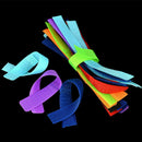 10pcs Reusable Nylon Strap Hook and Loop Cable Cord Tidy Ties Organiser_UKP W0S4