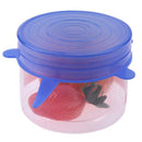 5pcs Universal Silicone Stretch Lids Food Fresh Keeping Wrap Bowl Pot Cover