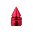 Red Spike Cone Tire Rim Valve Wheels Air Port Dust Cover Stem Caps Universal x4