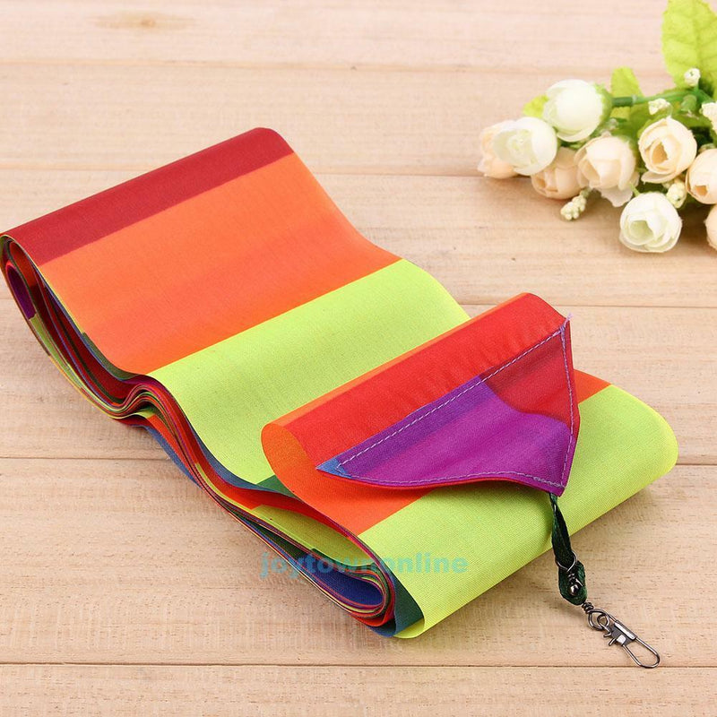 10M/32FT Rainbow Bar Long Sports Kite Tail for Delta Kite Stunt Kite Accessory