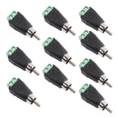 10 Pieces Speaker RCA Wire to AV Phono Male RCA Cable Connector Jack Adapter