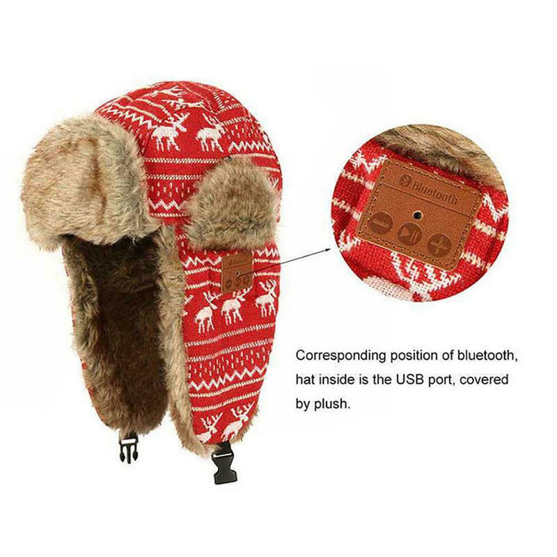 5V 5.0 Bluetooth Warm Leifeng Hat Comfortable Winter Snow Cotton Thickened Cap