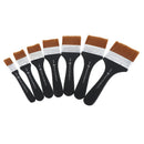 7pcs Lots Nylon Hair Brush Wooden Handle Wood Wall Paint Brushes Soft Head Tool
