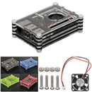 Clear Acrylic Case Shell Enclosure Box +Cooling Fan For Raspberry Pi 3 B +  3C