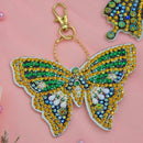 5pcs DIY Special Shaped Full Drill Butterfly Diamond Painting Keychain Kits A
