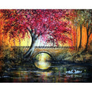 5D Diy Diamond Embroidery Trees Scenery Full Round Diamond Painting Cross S