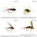 120pcs Fly Fishing Dry Flies Wet Flies Assortment Kit with Waterproof Fly B