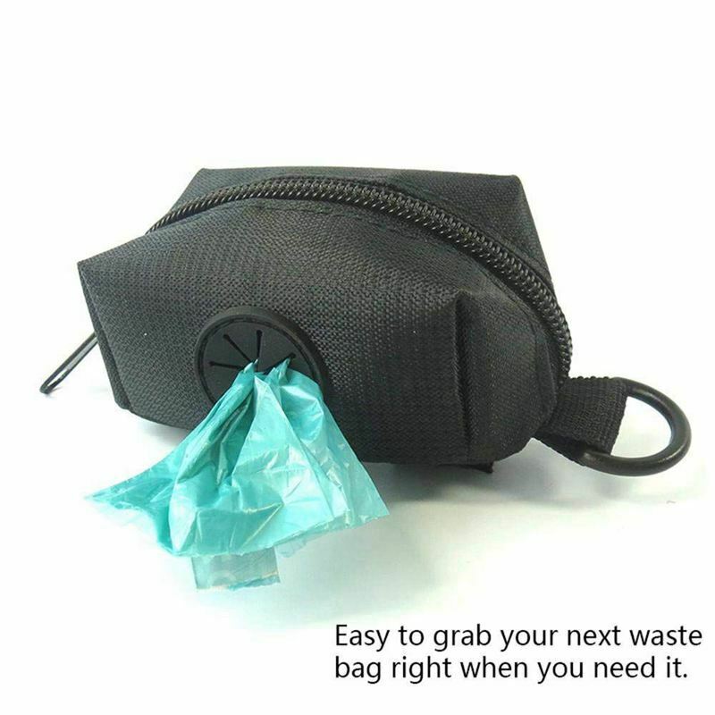 Poop Bag Dispenser, Dog Poop Bag Holder Leash Attachment - Walking, Running Q2D7