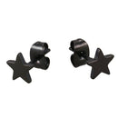 5 Pairs Stainless Steel Star Stud Earrings for Men and Women,3 mm to 7 mm J4X4