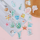 40pcs Underwater World Seaweed DIY Diary Stickers Lables Gifts Packaging Decolj