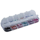 6000Pcs x 2mm RHINESTONE ROUND GEMS FOR NAIL ART-12 COLOURS+PICKER TOOL T6P9