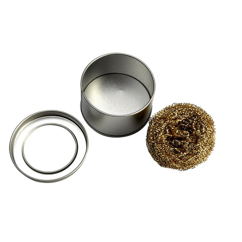 Stand Welding Cleaning Soldering Steel Wire Iron Tip Tool Base Cleaner Ball Set