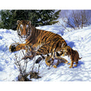 Painting By Numbers Kit DIY Tiger Snow Digital Canvas Oil Art Home Decor