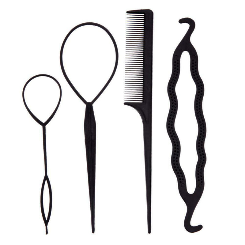 4pcs Hair Stick Styling Tools Set Pull Hair Pins Big Headwear Accessories
