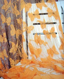 Butterfly Print Window Curtain Room Door Fringe String Tassel Divider Orange
