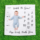 Newborn Letter Print Background Blankets Baby Milestone Blanket Photo Prop