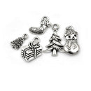 19x Tibetan Christmas Xmas Tree Snowflake Charm Pendant DIY Necklace Bracelet JR