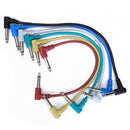 Set Of 6pcs 30CM 1FEET GUITAR PEDAL PATCH CABLE  6.35 JACK 1/4"