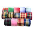 15pcs 25mm Wide Plaid Printed Polyester Ribbons for DIY Hairbow Party Decor