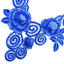 Embroidered floral lace neckline neck collar trim clothes sewing applique  ^