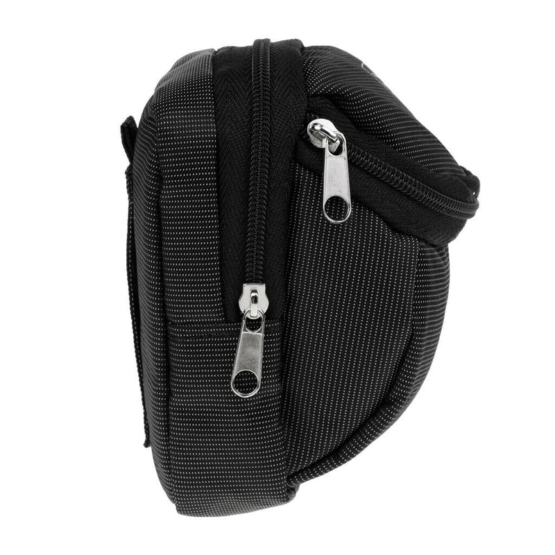 2PCS New Zippered Mini Golf Ball Holder Bag Black (Storage Balls, Tees, Divot