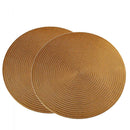2PCS Round PVC Placemat Anti-Scalding Steak Plate Kitchen Dining Table Mats