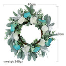 16inch Front Door Wreaths Artificial Hanging Wreath Garland for Home Party