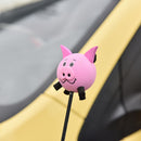 1 Pcs Cute Pig Eva Decorative Car Antenna Topper Balls Pink BX