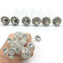 10 Diamante Rhinestones Bridal Wedding Prom Women Hair Pins Clips Fashion ME