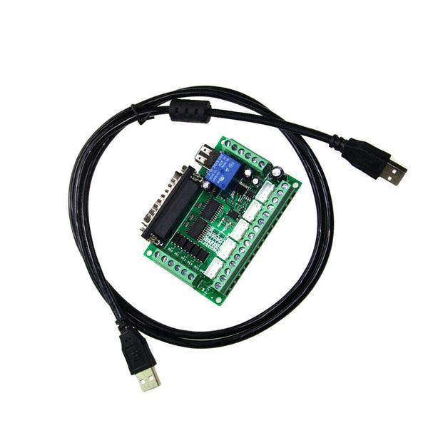 5 Axis MACH3 Stepper Motor Driver Breakout Board Repair Accessory with Cable