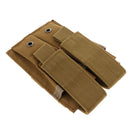 Outdoor Double Pouch Bag Flashlight Holder Sports Travel Pouch Khaki