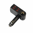 New Black 4 Usb Supply Charger + Car Cigarette Lighter Extender Splitter Ca