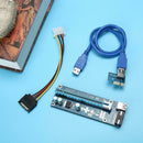 USB 3.0 PCI-E Express 1x to16x Extender Riser Card Adapter SATA Power Cable