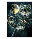 Night Wolf DIY Round Drill Diamond Painting Embroidery Kits Cross Stitch