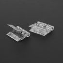 10Pcs Transparent Plastic Folding Hinges Durable Clear Acrylic Hinge Tools New