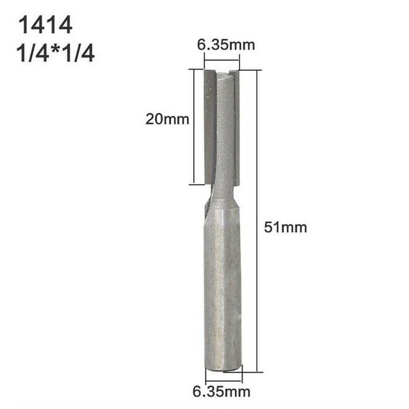 3 Pack Straight Carving Wood Engraving Milling Cutter 1/4 Shank Router Bit for