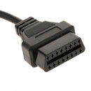 17 Pin To 16 Pin Diagnosis OBD2 Adapter Scanner Cable Connector
