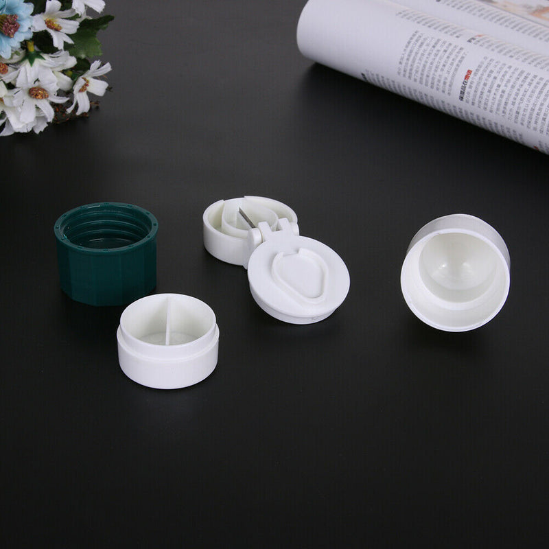 Medicine Cracker Cutter Grinding Pill Box Cutting Tablets Box(Green)