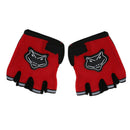 Pair Men's Motorcycle Motorbike Racing Bike Fingerless Gloves Red S9A8