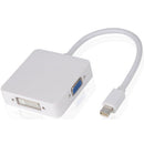 3 in1 Thunderbolt DP Display port to HDMI DVI VGA Adapter Cable for MacBook  Z