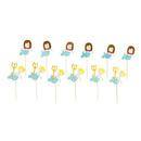 24pcs ocean style hippocampus mermaid cupcake toppers decor party supplies JR