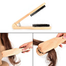 Wood Salon Style Hairdressing Bristle Hair Straightening Brush V Shape Comb 3c