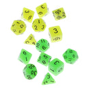 14pcs/Pack Polyhedral Dices Noctilucence Dice for Party Pub Casino Supplies