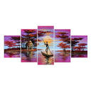 Rowing 5D DIY Full Drill Diamond Painting 5-pictures Combination Kits Craft