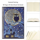 DIY Owl Special Shaped Diamond Painting 50 Pages A5 Sketchbook Drawing Book