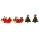 36 Pairs/box Christmas cute cartoon earings kids girls giftsJCï¼W