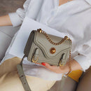 Wild Chain Slanting Small Square Bag Belt Buckle Decorative Female Bag Roun
