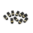 10Pcs 2.5mm Audio Connector Female 6 Pin SMT SMD Stereo Headphone Jack MWCAB.ES